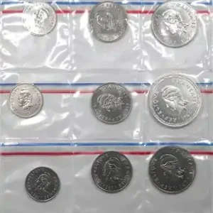 Nouvelle Calédonie, Nouvelles Hébrides et Polynésie, Séries fleur de coin, 50 (ou 100), 20 et 10 francs, 1966-1967 Paris Paiement Sécurisé