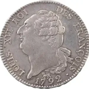 Livraison Mondiale Constitution, écu de 6 livres FRANÇOIS, An 4, 2d semestre, 1792 Paris