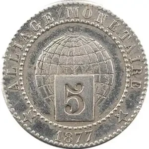 Must-Have IIIe République, essai de 5 centimes, 1877 Paris