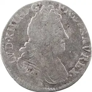 Meilleure Vente Louis XIV, vingtième d’écu aux trois couronnes, 1710 Lyon