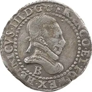 Acheter En Ligne Henri III, demi-franc au col plat, 1587 Rouen