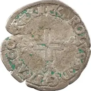 Exclusif Charles IX, double sol parisis 2e type, 1572 Bayonne