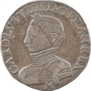 Charles IX, teston 2e type, 1565 Toulouse Premium