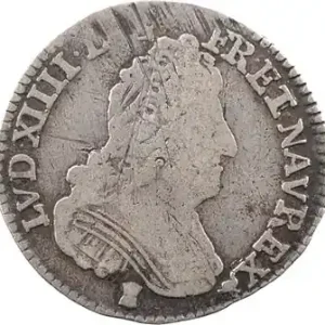 Louis XIV, vingtième d’écu aux trois couronnes, 1711 Rennes Prix Cassé