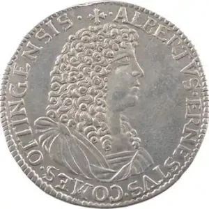 Allemagne, Ottingen, Albert-Ernest I, gulden (60 kreuzer), 1674 Dernière Chance