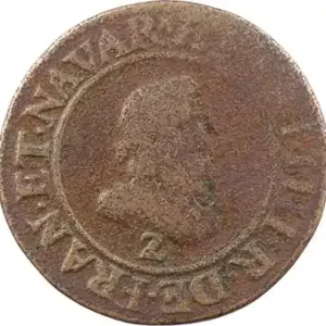 Marque Henri IV, double tournois du Dauphiné au différent de Grenoble, 1608 Lyon