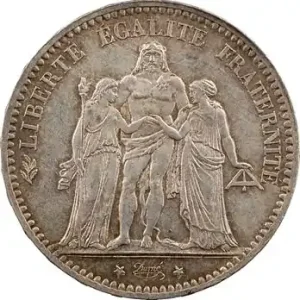Meilleur Prix IIIe République, 5 francs Hercule, 1877 Paris