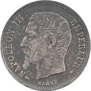 Second Empire, 50 centimes tête nue, 1853 Paris Bon Marché
