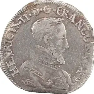 Remise Henri II, teston à la tête nue 1er type, 1556 Bayonne