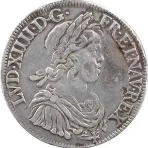 Louis XIV, écu à la mèche courte, 1645 Paris (point) Acheter En Ligne