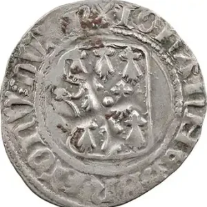 Nouvel Arrivage Bretagne (duché de), Jean V, blanc à la targe avec trèfle, s.d. (après 1436) Rennes