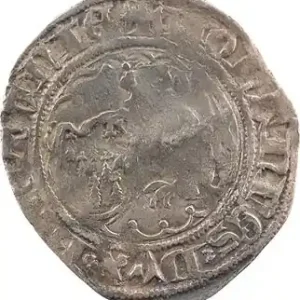 Solde Bretagne (duché de), Jean IV, demi-gros au lion à la targe, s.d. (c.1365-1385) Rennes