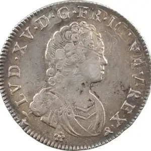 Louis XV, quart d’écu dit Vertugadin, 1716 Rouen Tendance