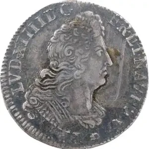 Louis XIV, quart d’écu aux huit L, 2e type, 1704 Paris Achetez Aujourd’hui