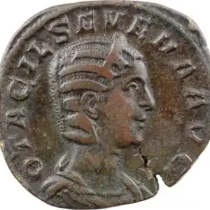 Haute Qualité Otacilia Severa, sesterce, Rome, 244-249