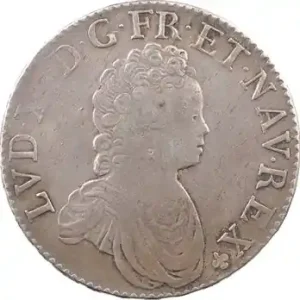 Affaire À Saisir Louis XV, écu dit Vertugadin, flan neuf, 1716 Paris