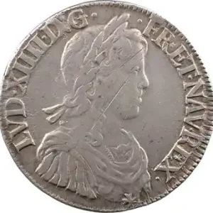 Louis XIV, écu à la mèche longue, 1652 Rouen Achat Immédiat