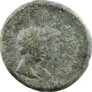 Thrace (royaume), Rhoemetalces Ier et Pythodoris, sous Auguste, AE 24, 11 av. J.-C.-12 après J.-C Authentique