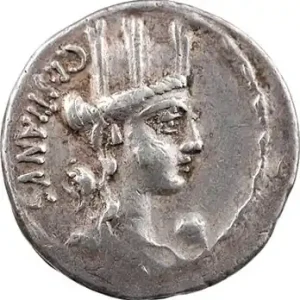 Plaetoria, denier, Rome, 67 av. J.-C. Exclusif