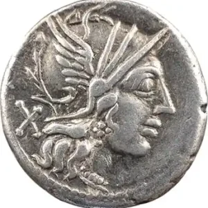 Plutia, denier, Rome, 121 av. J.-C. Prix Choc