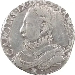 Henri III (au nom de Charles IX), teston 10e type, 1575 Rouen Offre Spéciale