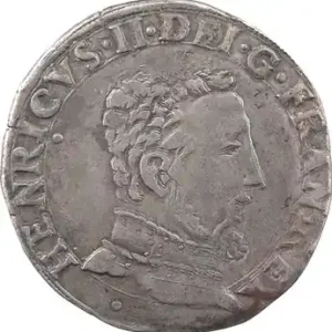 Henri II, teston à la tête nue 5e type, 1556 Toulouse Soldes