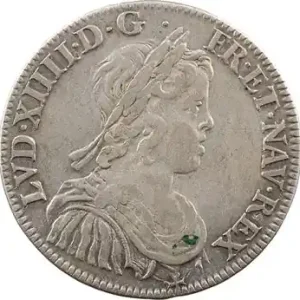 Louis XIV, demi-écu à la mèche courte, 1643 Paris (rose) Édition Limitée