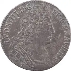 Louis XIV, quart d’écu aux trois couronnes, 1711 Lyon Dernière Chance