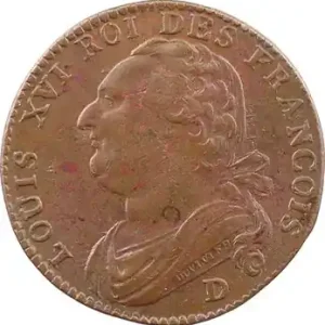 Paiement Sécurisé Constitution, 12 deniers FRANÇOIS, An 5/3, 1793/1 Lyon