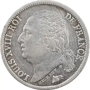Louis XVIII, 1/2 franc, 1822 Paris Nouvelle Collection