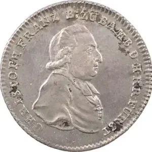 Artisanat Allemagne, Bamberg (évêché de), Christoph Franz von Buseck, 1/2 thaler, 1800