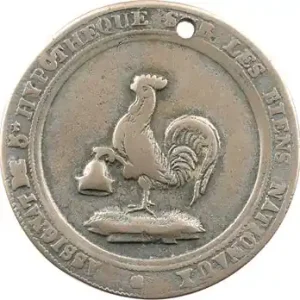 Constitution, essai au coq de Mercié, Mathieu, Mouterde à Lyon, 1791 Lyon, légende serrée Authentique