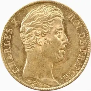 Charles X, 20 francs, 1825 Paris Top Qualité