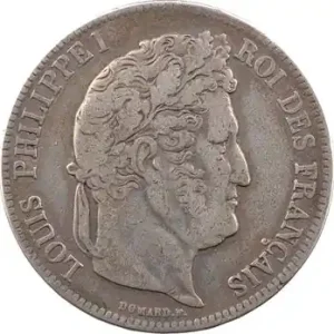 Louis-Philippe Ier, 5 francs IIe type Domard, 1840 Lyon Nouvel Arrivage