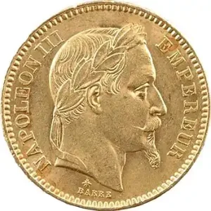 Acheter En Ligne Second Empire, 20 francs tête laurée, 1863 Paris