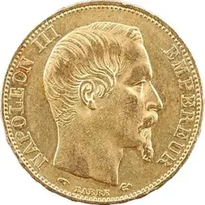 Super Prix Second Empire, 20 francs tête nue, 1855 Paris