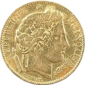 IIe République, 10 francs Cérès, oreille haute, 1850 Paris Marque