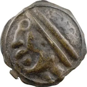 Séquanes, potin à la grosse tête au bandeau lisse, c.60-50 av. J.-C. Retour Gratuit