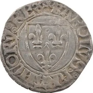 Charles VI, blanc guénar 5e émission, Rouen Authentique