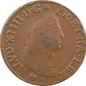 Monnayage de Strasbourg, Louis XIV, pièce de 4 deniers, 1707 Strasbourg Offre Du Jour