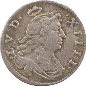 Achat Immédiat Louis XIV, double sol à la croix fleurdelisée, 1675 Paris