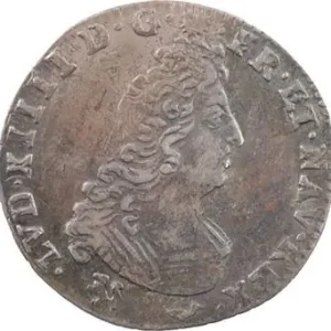 Louis XIV, douzième d’écu aux huit L, 2e type, 1704 Rennes Meilleure Vente