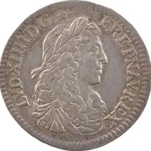 Top Qualité Louis XIV, douzième d’écu au buste juvénile, 1667 Paris