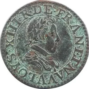 Louis XIII, double tournois 2e type, 1620 Paris Remise