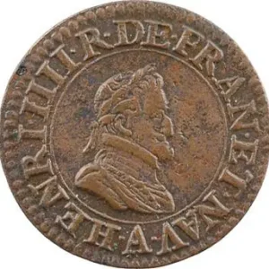 Petit Prix Henri IV, double tournois, légende française, 1609/8 Paris