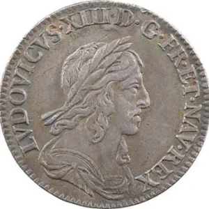 Prix Choc Louis XIII, douzième d’écu d’argent, 3e type (2e poinçon), 1643 Paris (rose)