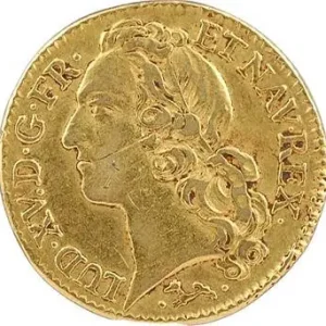 Louis XV, louis d’or au bandeau, 1742 Bayonne Remise