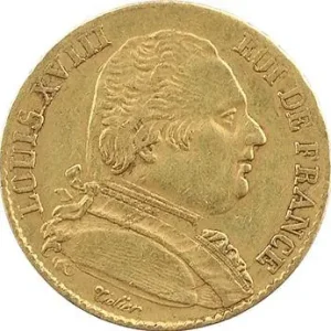 Garantie Incluse Louis XVIII, 20 francs buste habillé, 1815 Bayonne