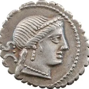 Naevia, denier serratus, Rome, 79 av. J.-C. Offre Exclusive