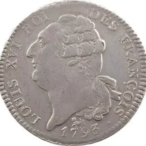Retour Gratuit Constitution, écu de 6 livres FRANÇOIS, An 5, 1793 Paris
